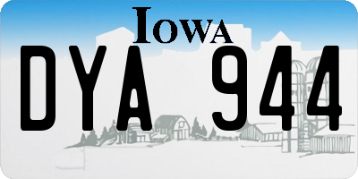 IA license plate DYA944