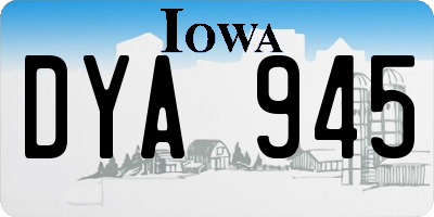 IA license plate DYA945