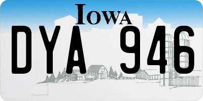 IA license plate DYA946