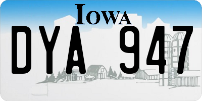 IA license plate DYA947