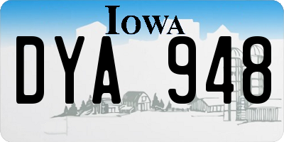 IA license plate DYA948