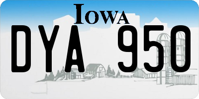 IA license plate DYA950