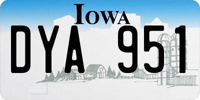 IA license plate DYA951