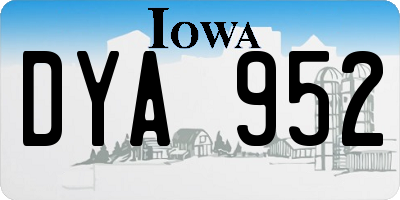 IA license plate DYA952