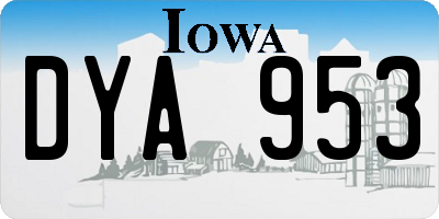 IA license plate DYA953