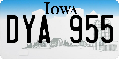 IA license plate DYA955