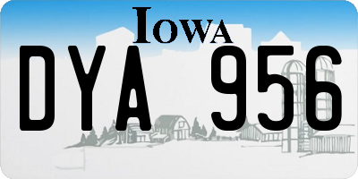 IA license plate DYA956
