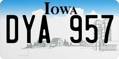 IA license plate DYA957