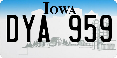 IA license plate DYA959