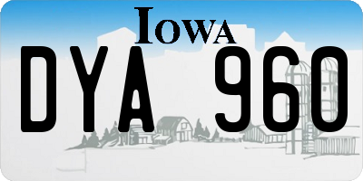 IA license plate DYA960