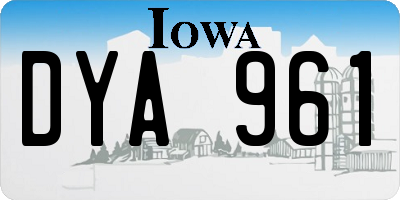 IA license plate DYA961