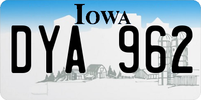 IA license plate DYA962