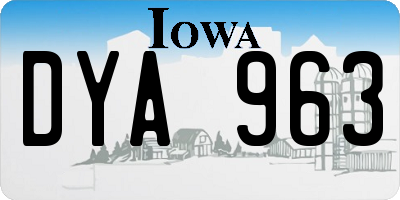 IA license plate DYA963