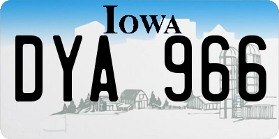 IA license plate DYA966