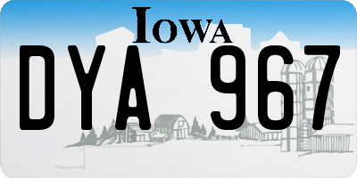 IA license plate DYA967