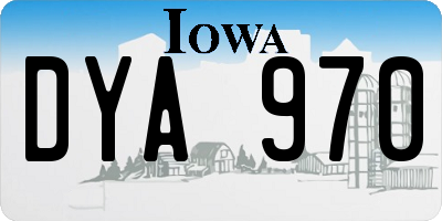 IA license plate DYA970