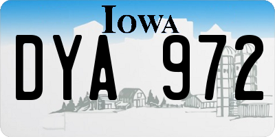 IA license plate DYA972