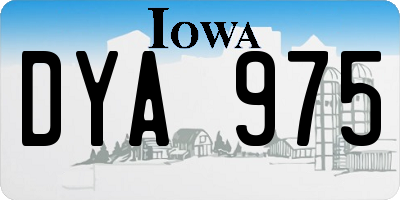 IA license plate DYA975