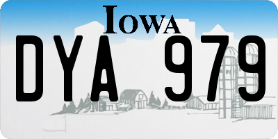 IA license plate DYA979