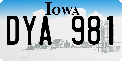 IA license plate DYA981
