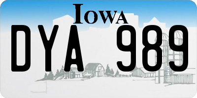IA license plate DYA989