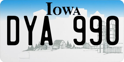 IA license plate DYA990