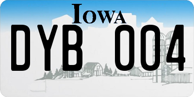 IA license plate DYB004