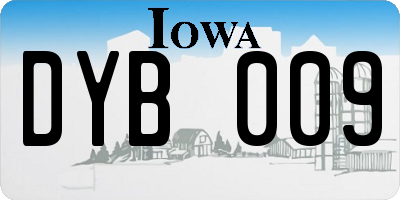 IA license plate DYB009