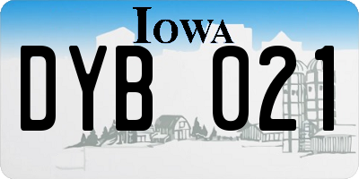 IA license plate DYB021