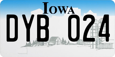 IA license plate DYB024