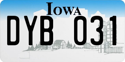 IA license plate DYB031