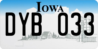 IA license plate DYB033
