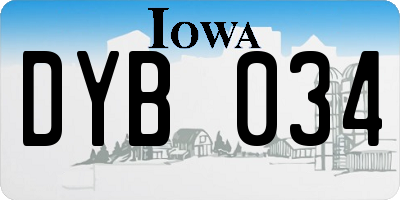IA license plate DYB034