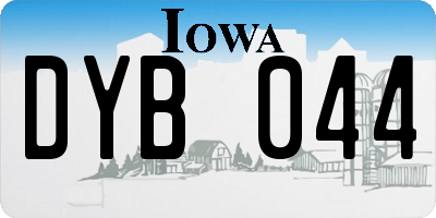 IA license plate DYB044