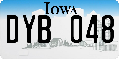 IA license plate DYB048