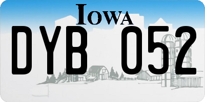 IA license plate DYB052