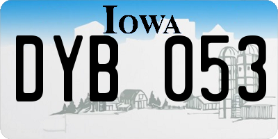 IA license plate DYB053