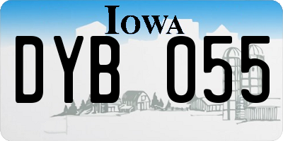 IA license plate DYB055