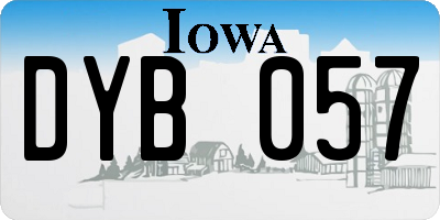 IA license plate DYB057