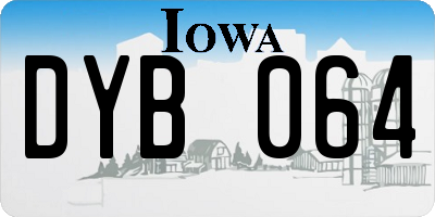 IA license plate DYB064