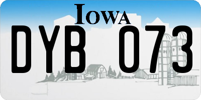 IA license plate DYB073