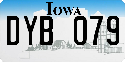 IA license plate DYB079