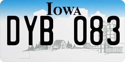 IA license plate DYB083