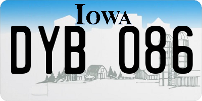 IA license plate DYB086