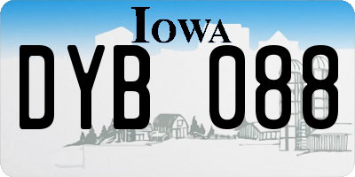 IA license plate DYB088