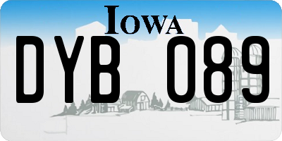 IA license plate DYB089