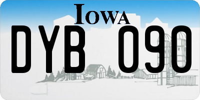 IA license plate DYB090