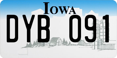 IA license plate DYB091