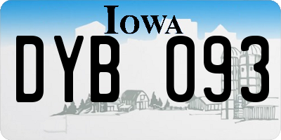IA license plate DYB093