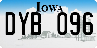 IA license plate DYB096